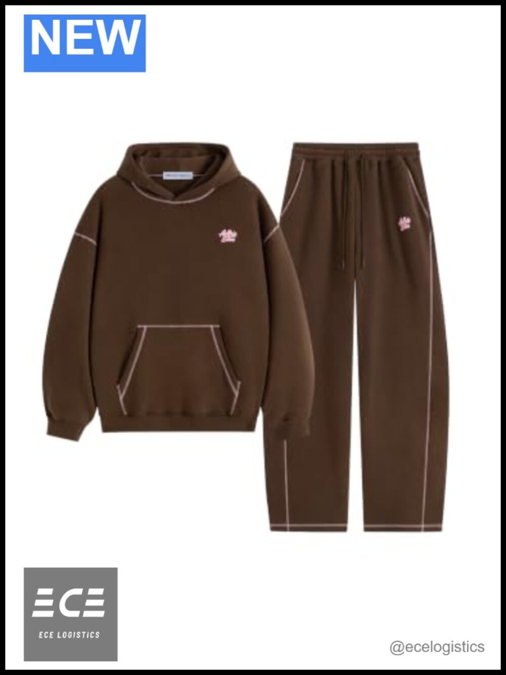 Aelfric Eden Fleece Sweatsuit 2 Piece Oversized Hoodie Baggy Sweatpants Set